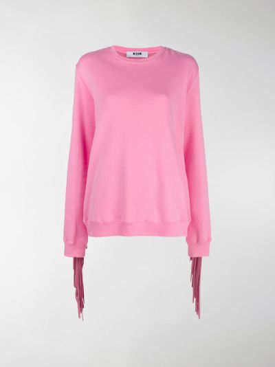 msgm fringe sweatshirt