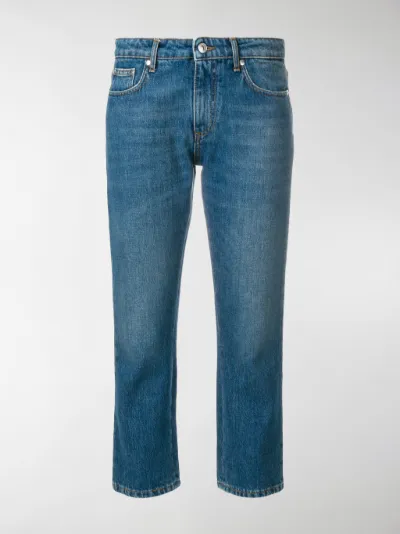 MSGM - Jeans crop con logo