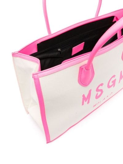 contrasting edge tote bag MSGM Kids Eraldo