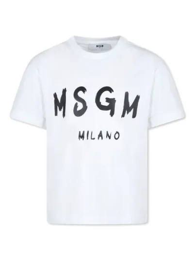 MSGM Kids logo print T shirt Eraldo LT