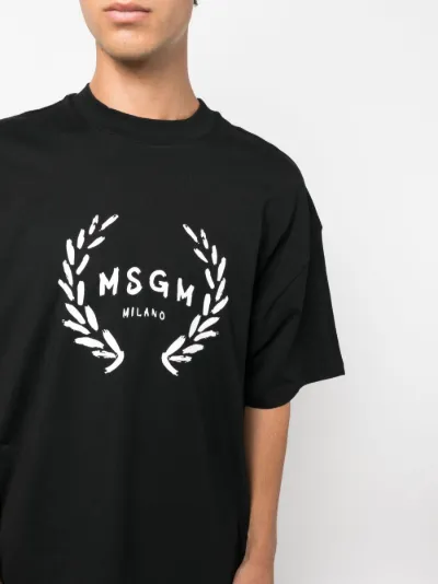logo-print cotton T-shirt | MSGM | Eraldo.com DE