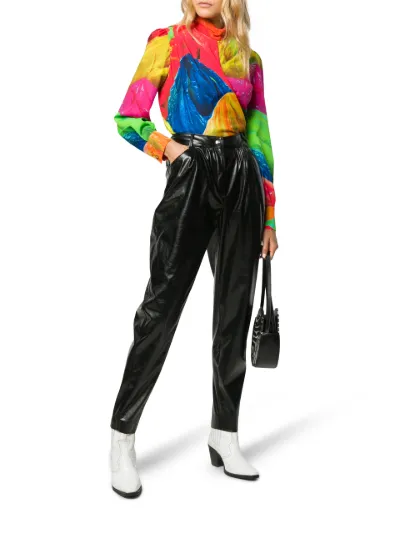 palazzo matte black trousers | MSGM 