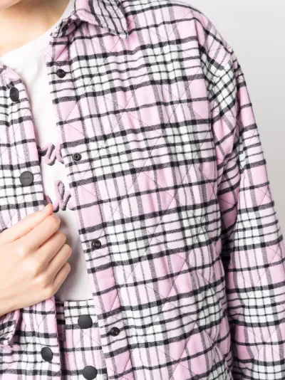 quilted check jacket