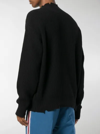 sweater with ripped edges