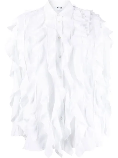ruffled long-sleeve shirt | MSGM 