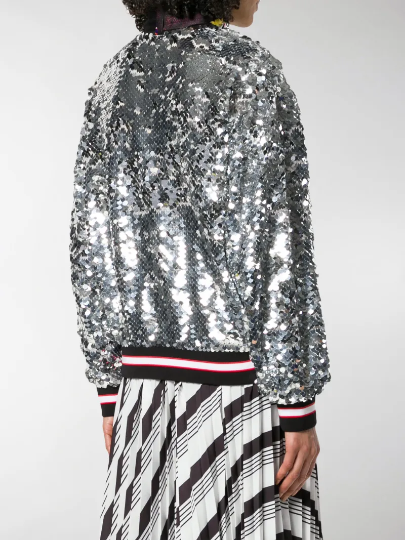 zara sequin bomber jacket