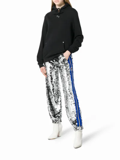 sequin track pants