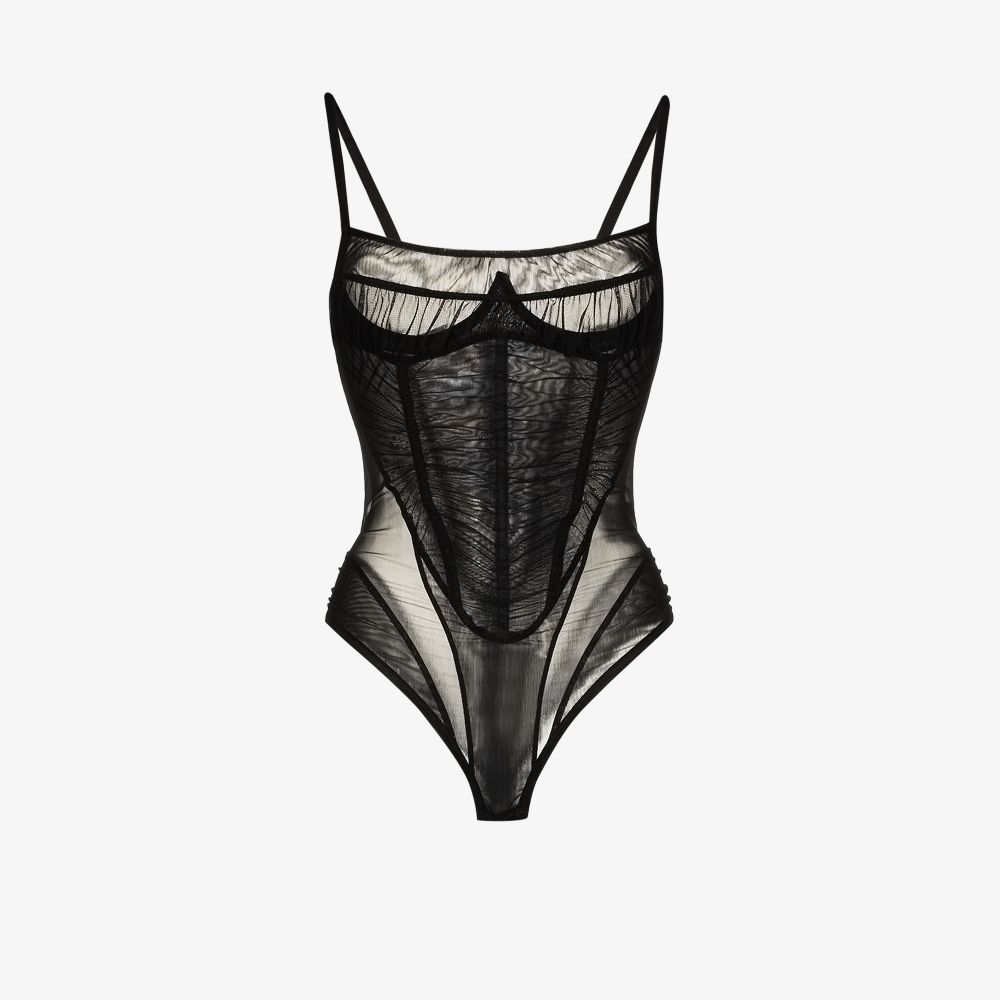 Mugler ruched bodysuit | Browns