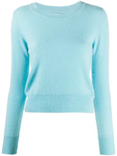 cropped crew neck jumper