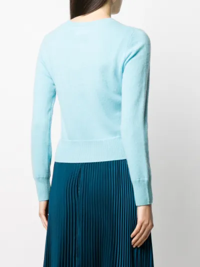 cropped crew neck jumper