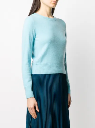 cropped crew neck jumper