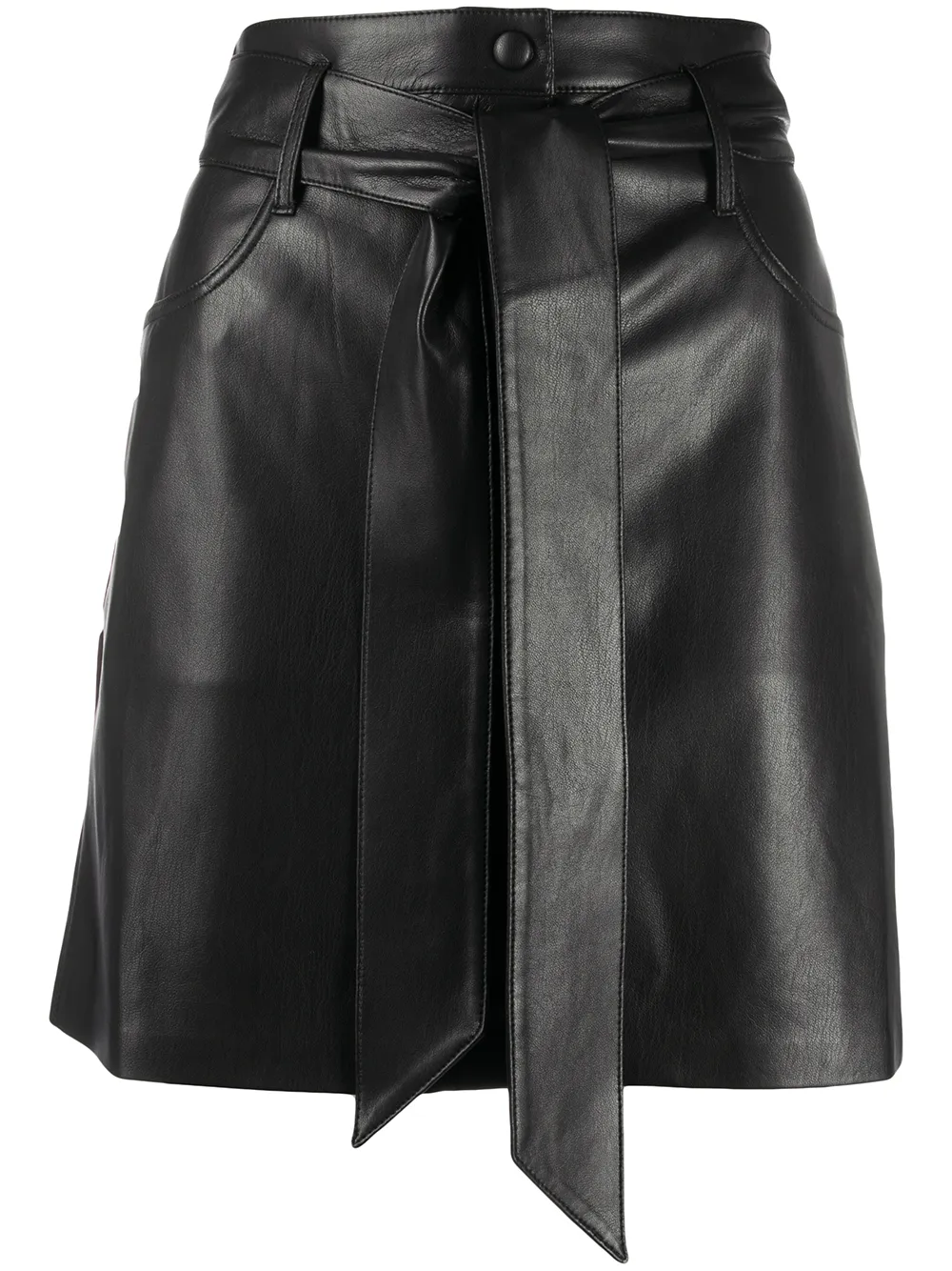 belted faux-leather skirt | Nanushka 