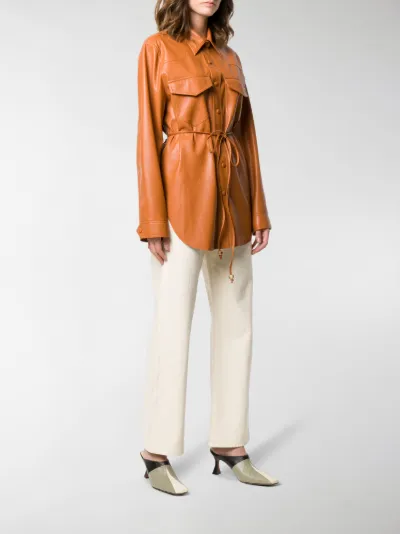 Nanushka Eddy shirt jacket orange | MODES