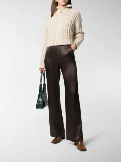nanushka eria cable knit sweater