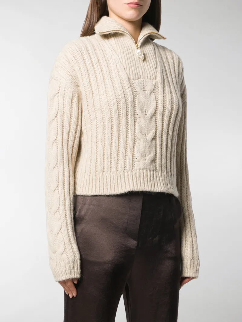 nanushka eria cable knit sweater