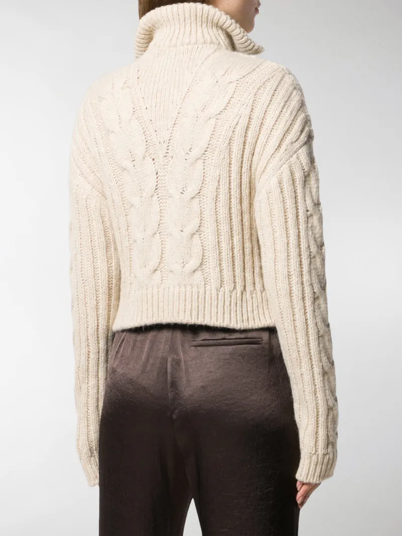 nanushka eria cable knit sweater