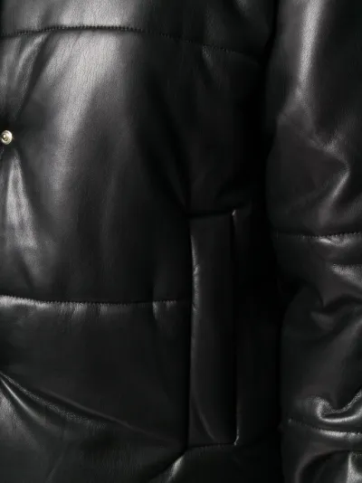 nanushka hide jacket black