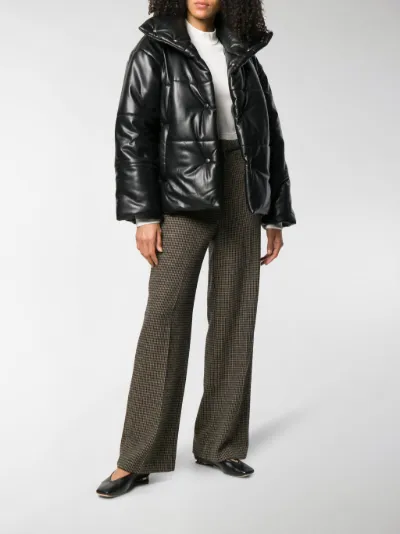 nanushka hide jacket black