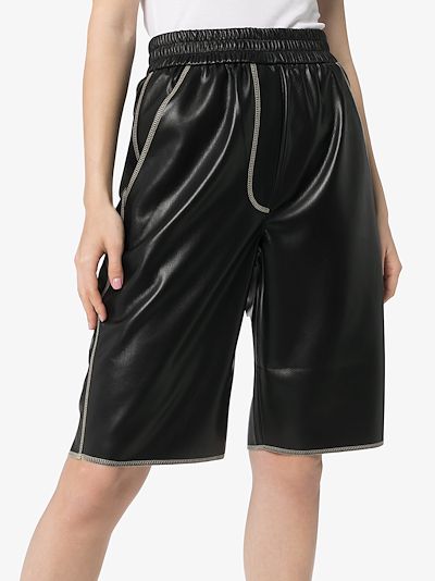 vegan leather shorts