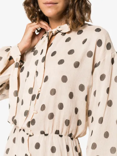 nanushka polka dot dress