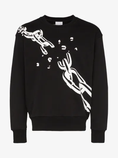 chain print sweatshirt