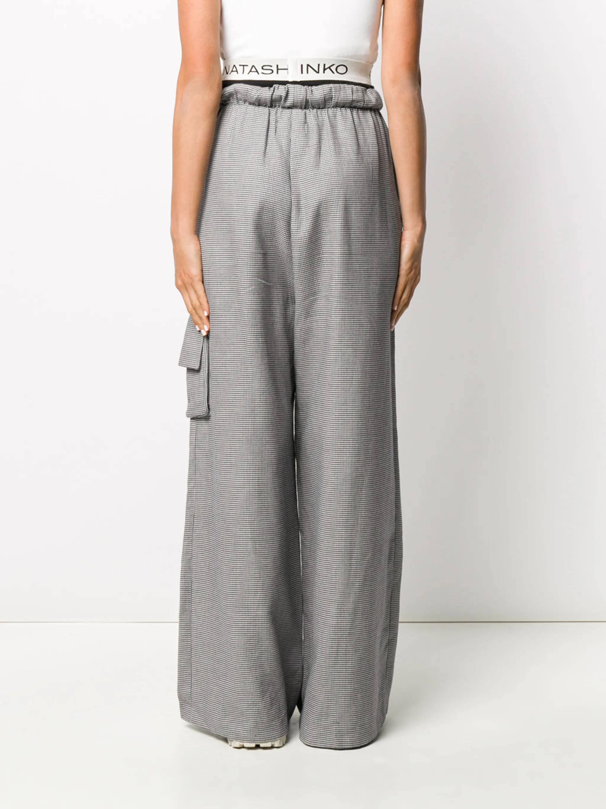 Natasha Zinko oversized houndstooth-print trousers | Eraldo