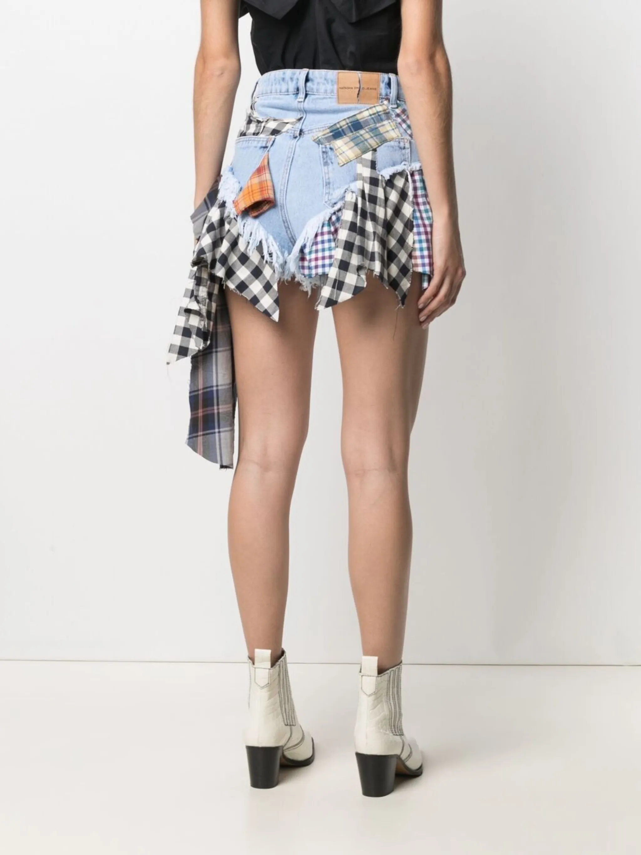Natasha Zinko reconstructed distressed denim shorts | Eraldo