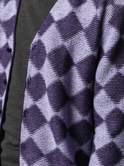 purple v neck cardigan