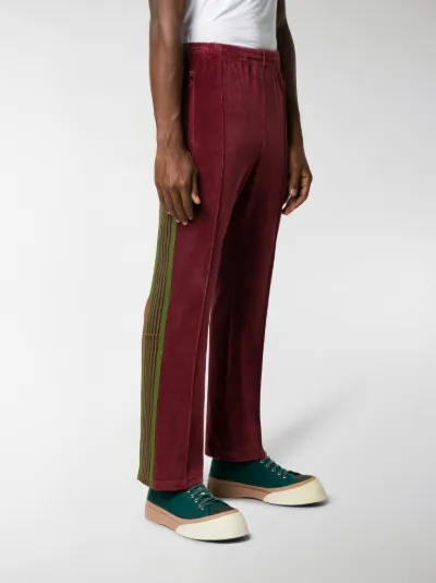 needles red track pants
