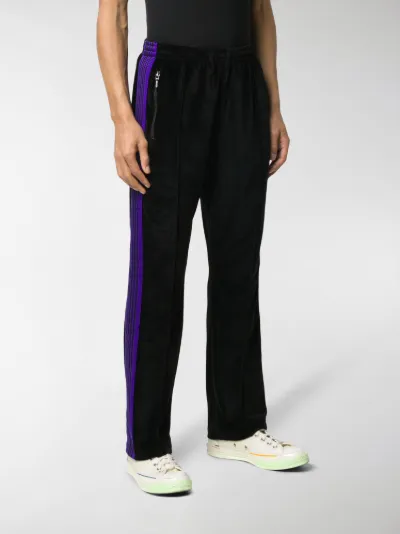needles track pants black purple