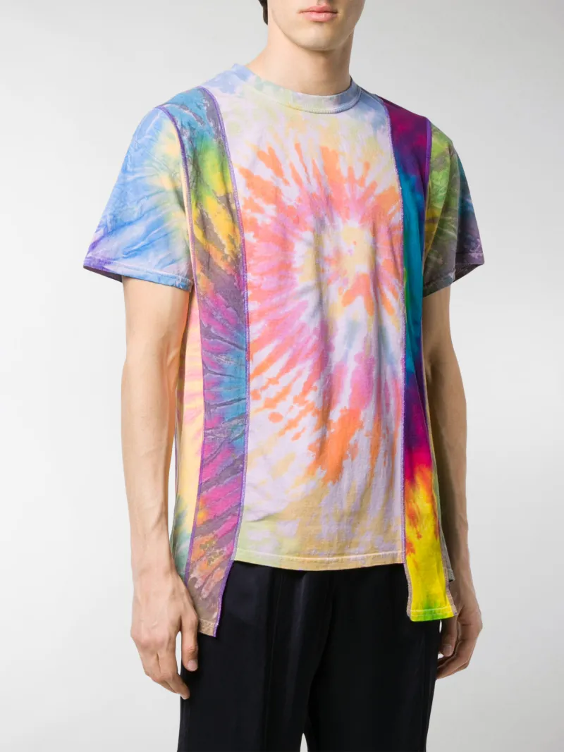 Needles tie-dye print contrast panel T 