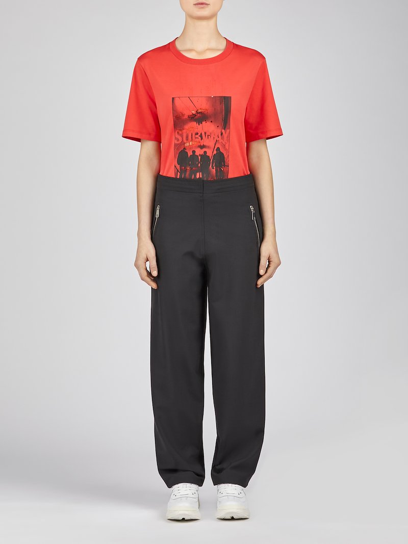 Fine Bi-stretch Gabardine Trackpants With Double Satin Side Stripes | NeilBarrett.com