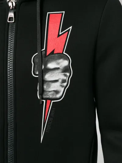 neil barrett zip hoodie