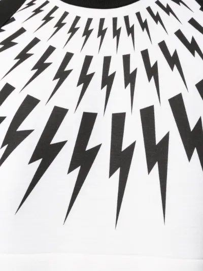 Neil Barrett Maglione con fulmini bianco | MODES