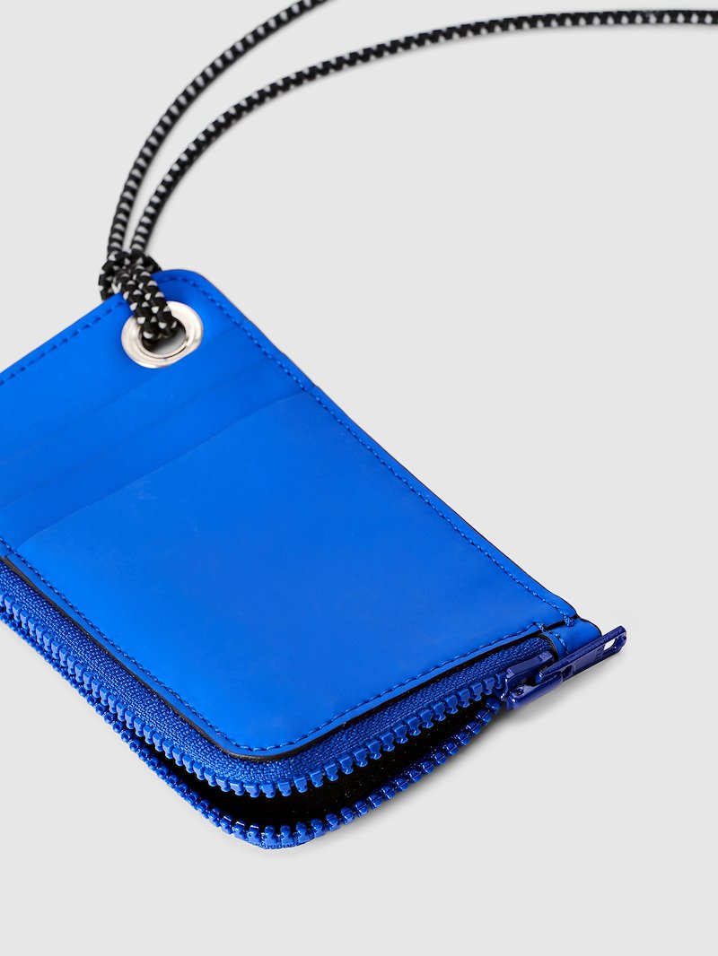 Rubber Leather Zipup Card/coin Holder