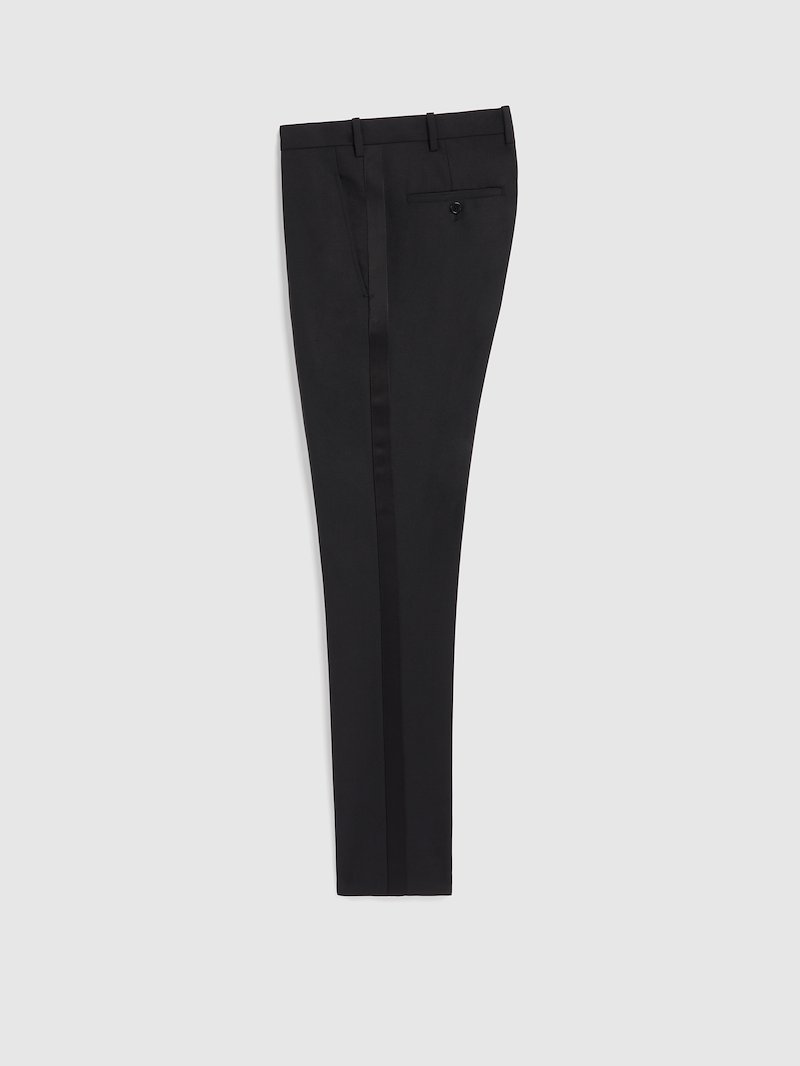 satin stripe trousers