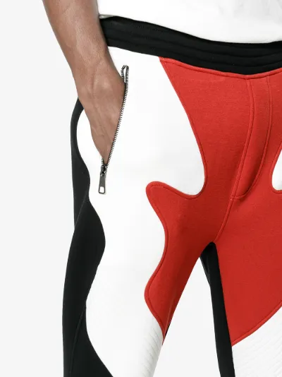 red colour track pants