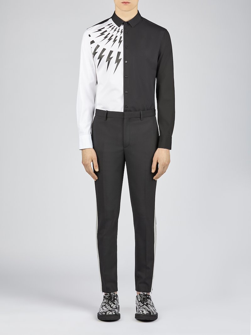 tuxedo trousers with satin stripe