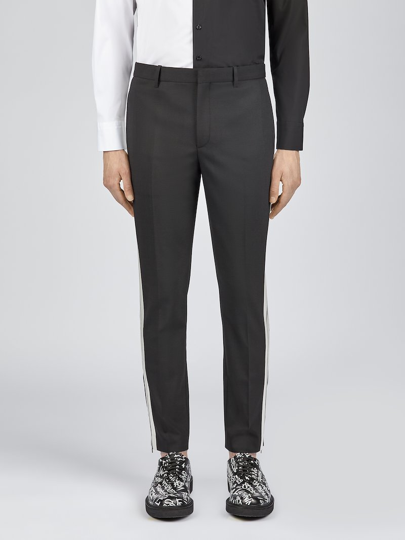 tuxedo trousers with satin stripe