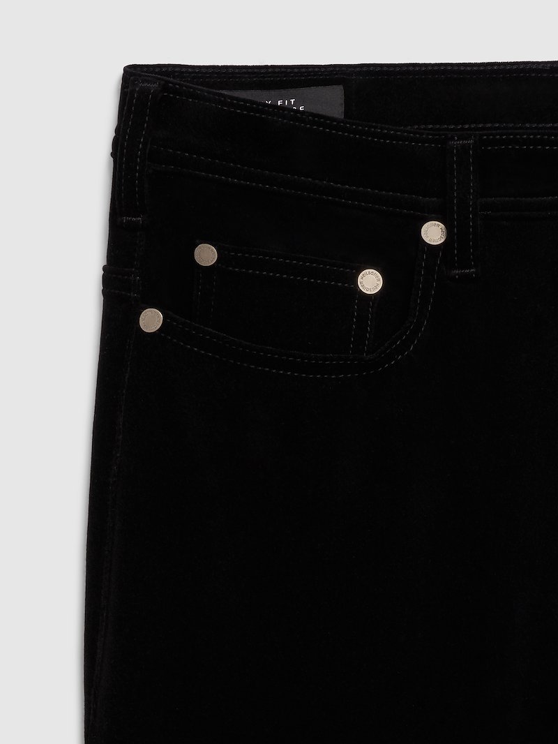 velvet stretch jeans