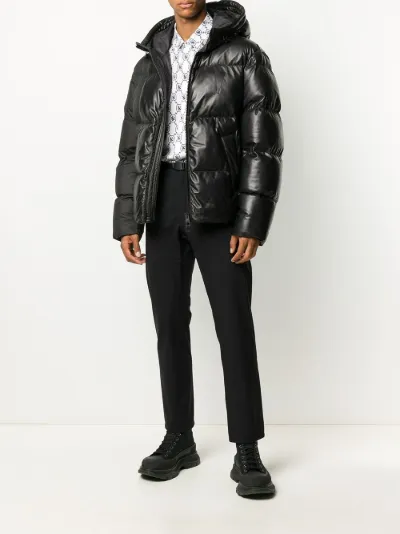 zip front puffer jacket