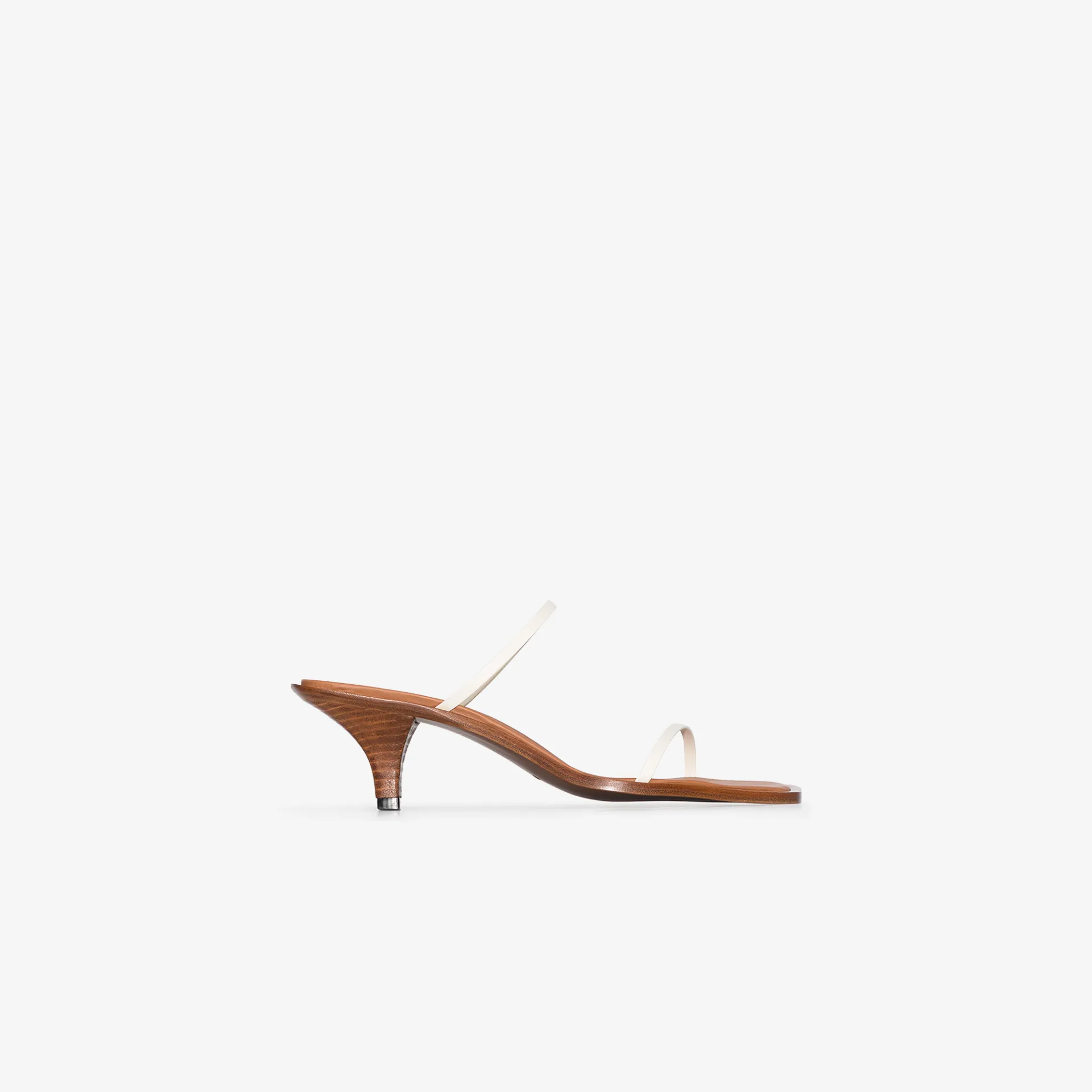 cream leather sandals