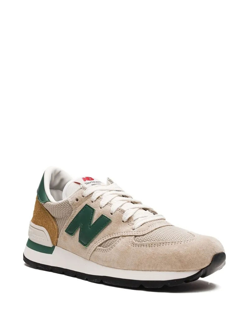 new balance x teddy santis 990 tan green sneakers