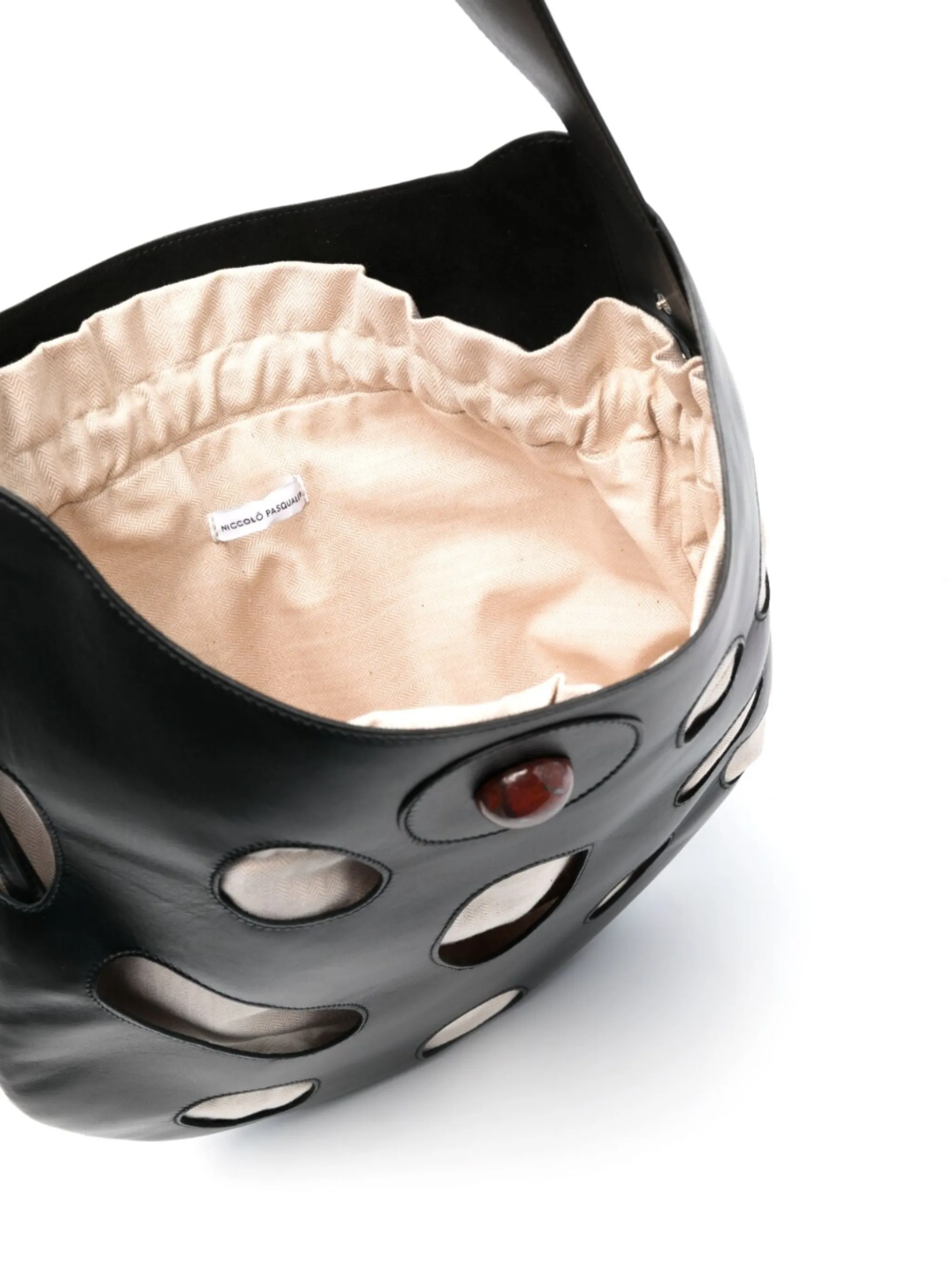 Niccolò Pasqualetti Buchi cut-out leather shoulder bag | Eraldo.com FR 