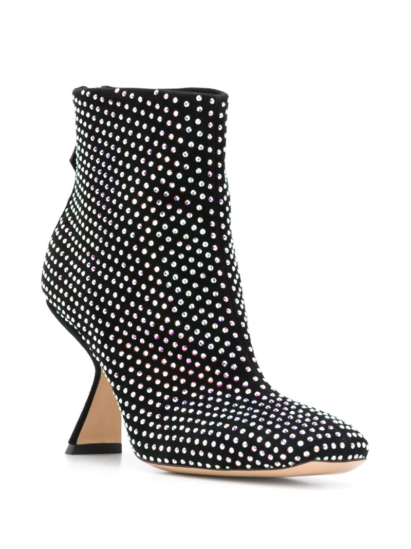 crystal ankle boots