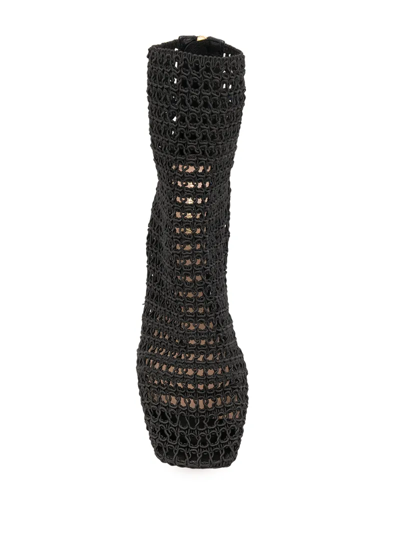 ALBA Macramé Ankle Boots 90 black Cotton OUTER Spandex/Elastane OUTER Viscose OUTER Cotton LINING Leather LINING Leather SOLE Fabric