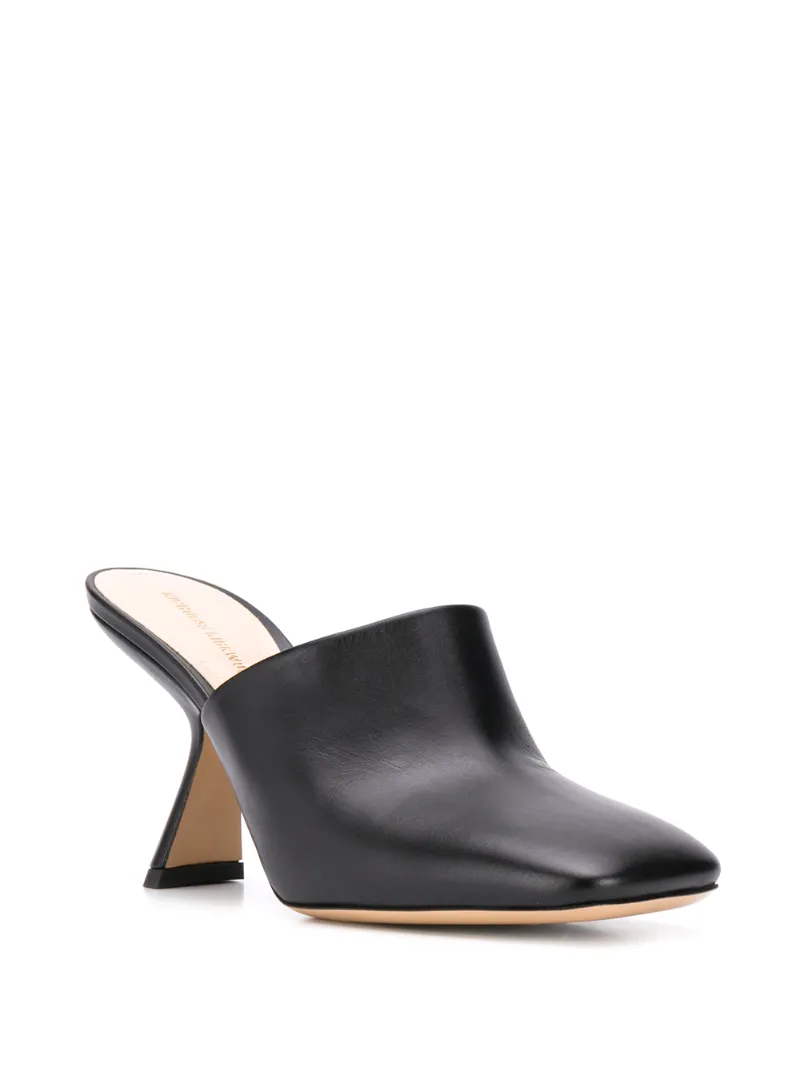 ALBA Mules 90 Black Calf Leather OUTER Leather LINING Leather SOLE Smooth Leather