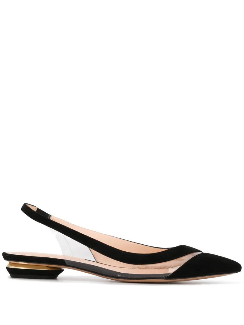 tan slingback flats