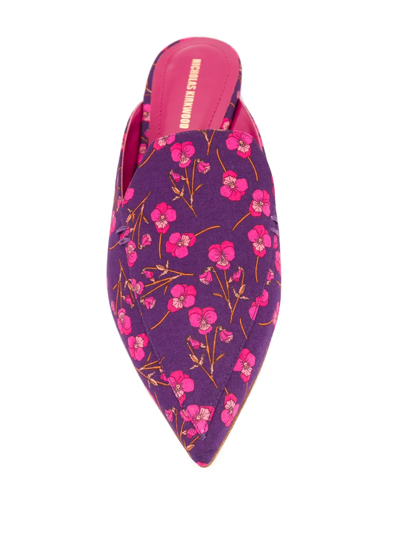 BEYA floral-print mules