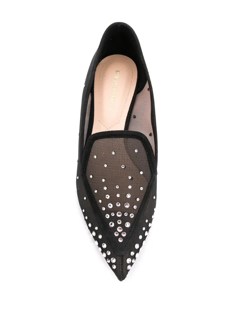 BEYA Mesh \u0026 Crystals Loafers in black 